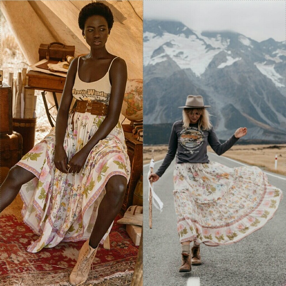 wild bloom maxi skirt spell
